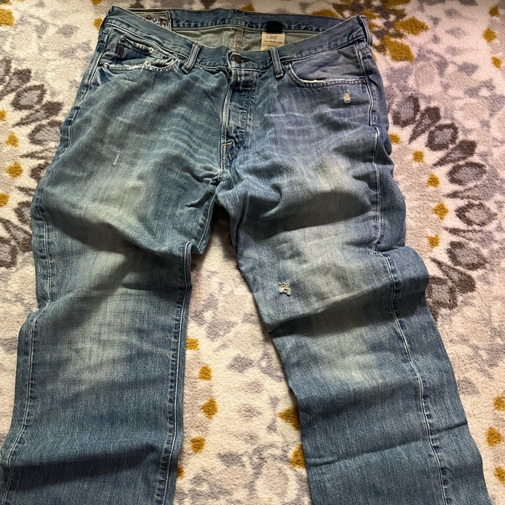 Men Abercrombie & Fitch whitewash bootcut jeans